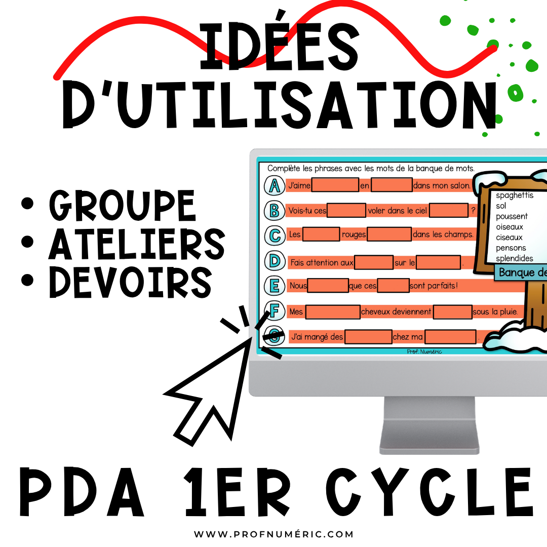 Google Slides - 30 Activités - JANVIER - 2e année