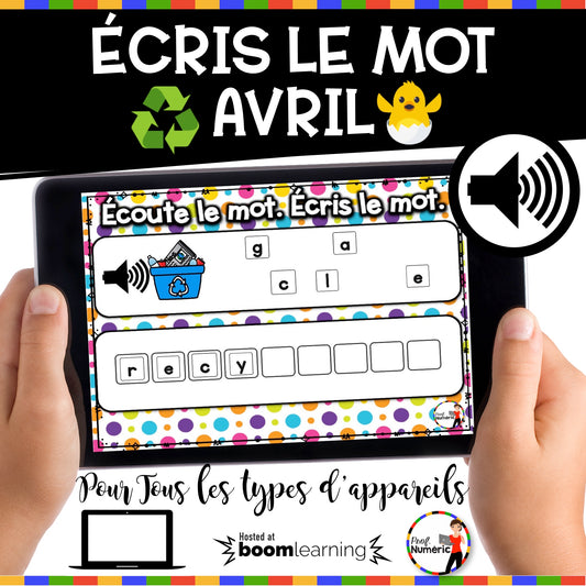 100 Boom Cards - 5 Au Quotidien - AVRIL - 1er cycle