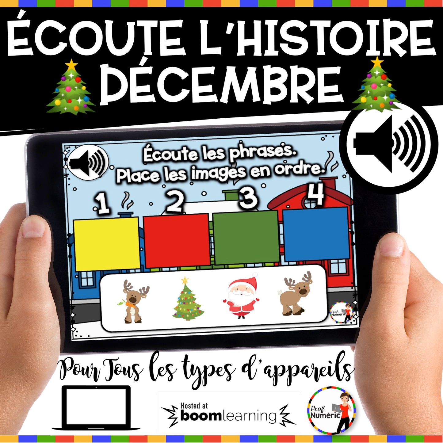 100 Boom Cards - 5 Au Quotidien - DÉCEMBRE - 1er cycle