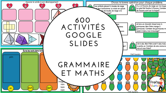 600 activités numériques 1er cycle | Français et maths