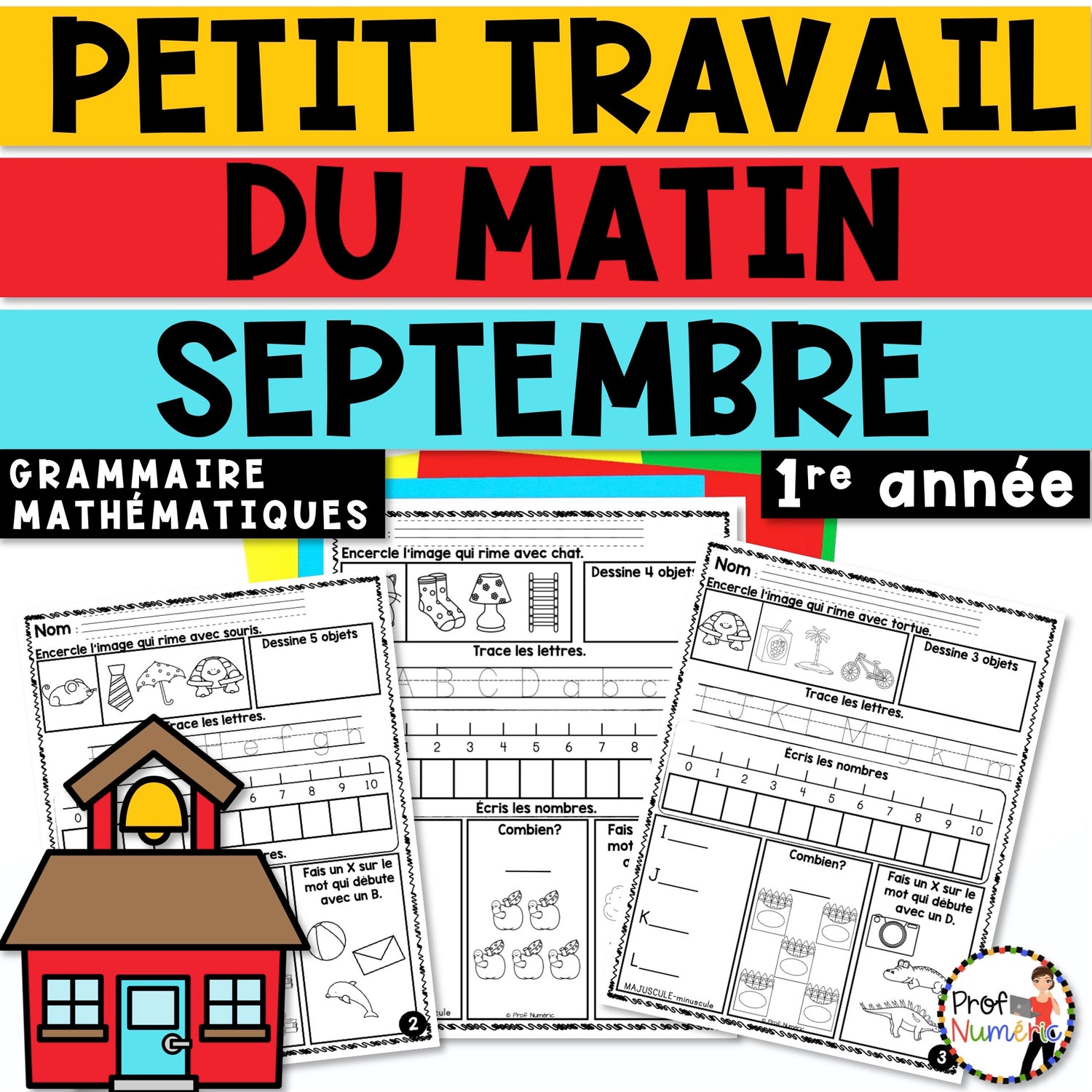 Petit Travail Du Matin - ENSEMBLE COMPLET - 1re année - Prof Numéric