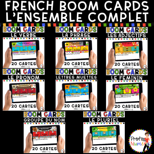 10 Jeux de grammaire TNI et Boom Cards
