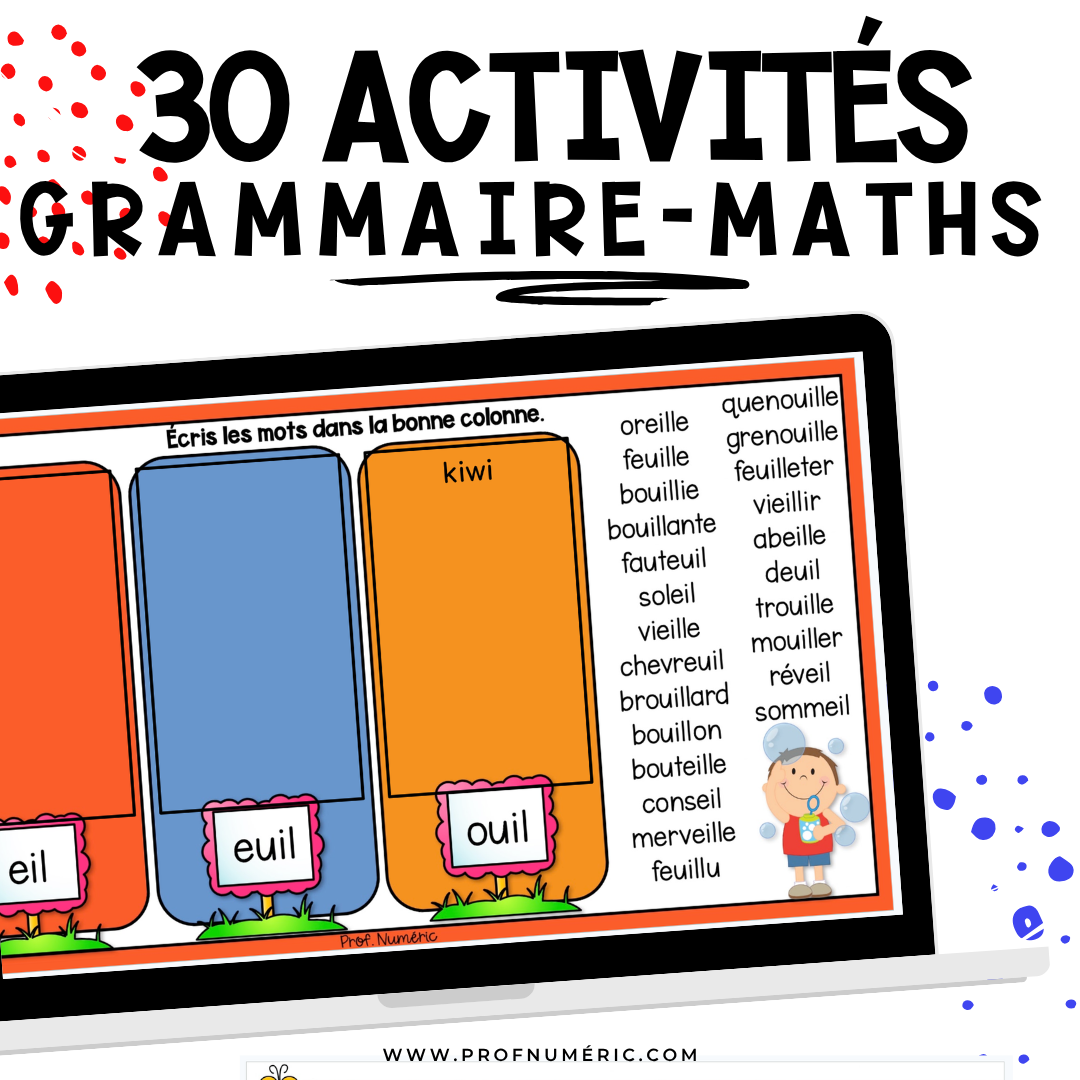 Google Slides - 30 Activités - MAI - 2e année