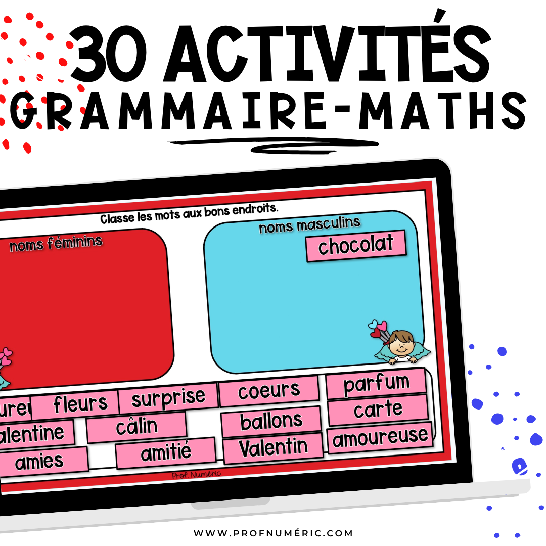 Google Slides - 30 Activités - FÉVRIER - 1re année