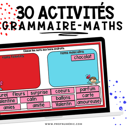 Google Slides - 30 Activités - FÉVRIER - 1re année