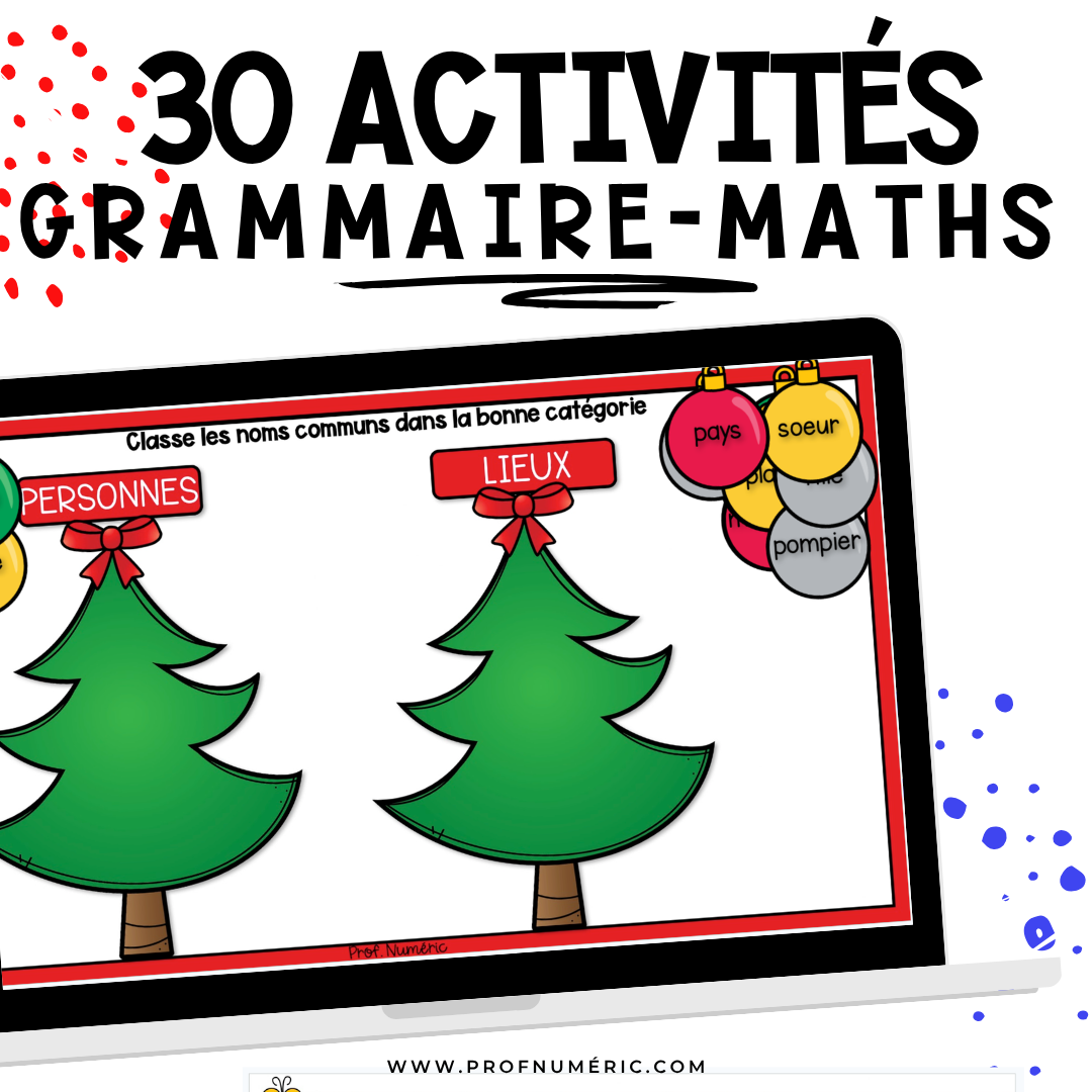 Google Slides - 30 Activités - DÉCEMBRE - 2e année
