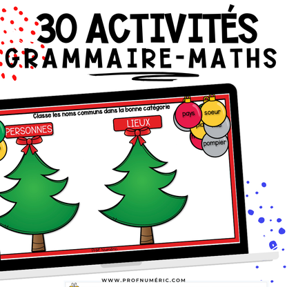Google Slides - 30 Activités - DÉCEMBRE - 2e année
