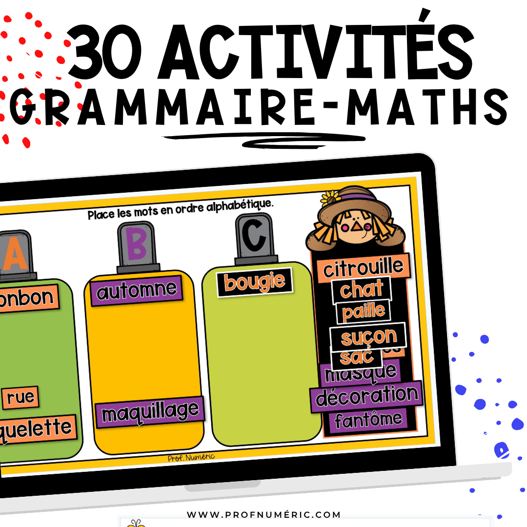 Google Slides - 30 Activités - OCTOBRE - 2e année