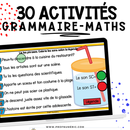 Google Slides - 30 Activités - JUIN - 2e année