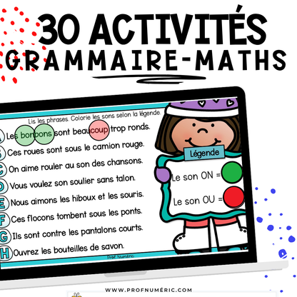 Google Slides - 30 Activités - JANVIER - 2e année