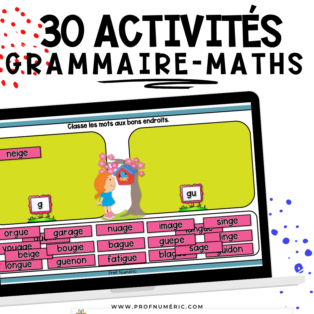 Google Slides - 30 Activités - MAI - 1re année