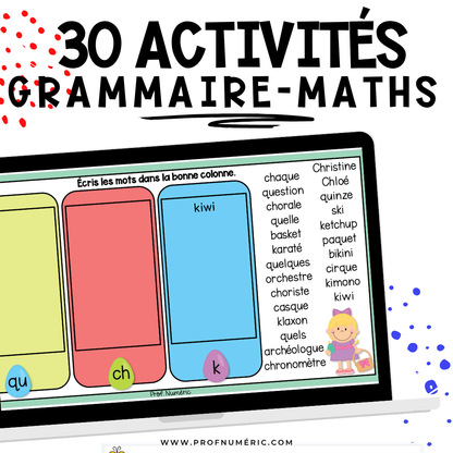 Google Slides - 30 Activités - AVRIL - 2e année