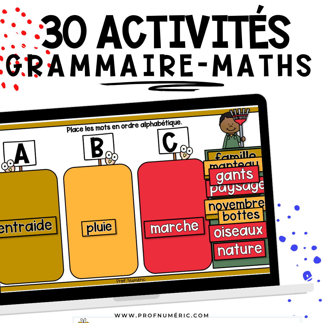 Google Slides - 30 Activités - NOVEMBRE - 2e année