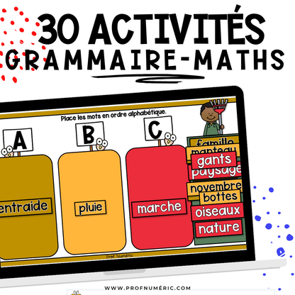Google Slides - 30 Activités - NOVEMBRE - 2e année