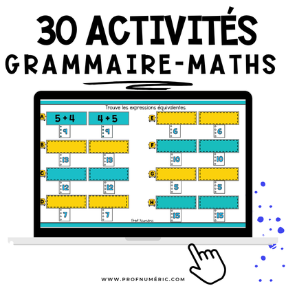 Google Slides - 30 Activités - SEPTEMBRE - 1re année