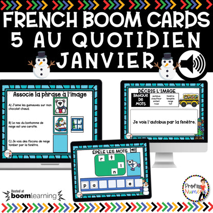 Jeu TNI et Boom Cards - JANVIER - Jouer avec les mots - Prof Numéric
