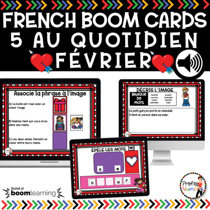 Jeu TNI et Boom Cards - FÉVRIER - Jouer avec les mots - Prof Numéric