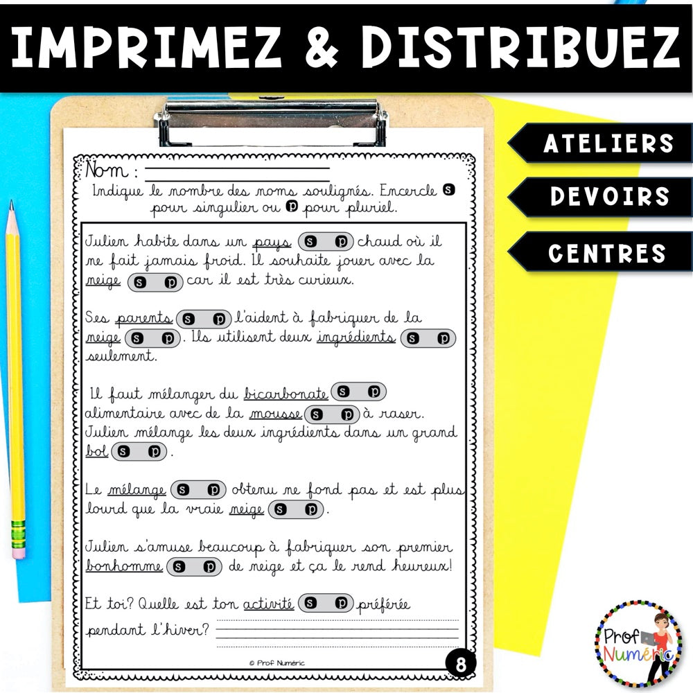 Petit Travail Du Matin - 2e année - ENSEMBLE GRANDISSANT