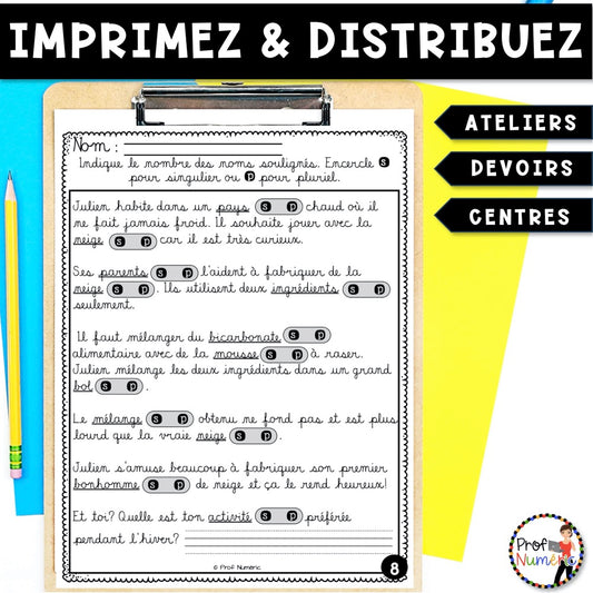 Petit Travail Du Matin - 2e année - ENSEMBLE GRANDISSANT