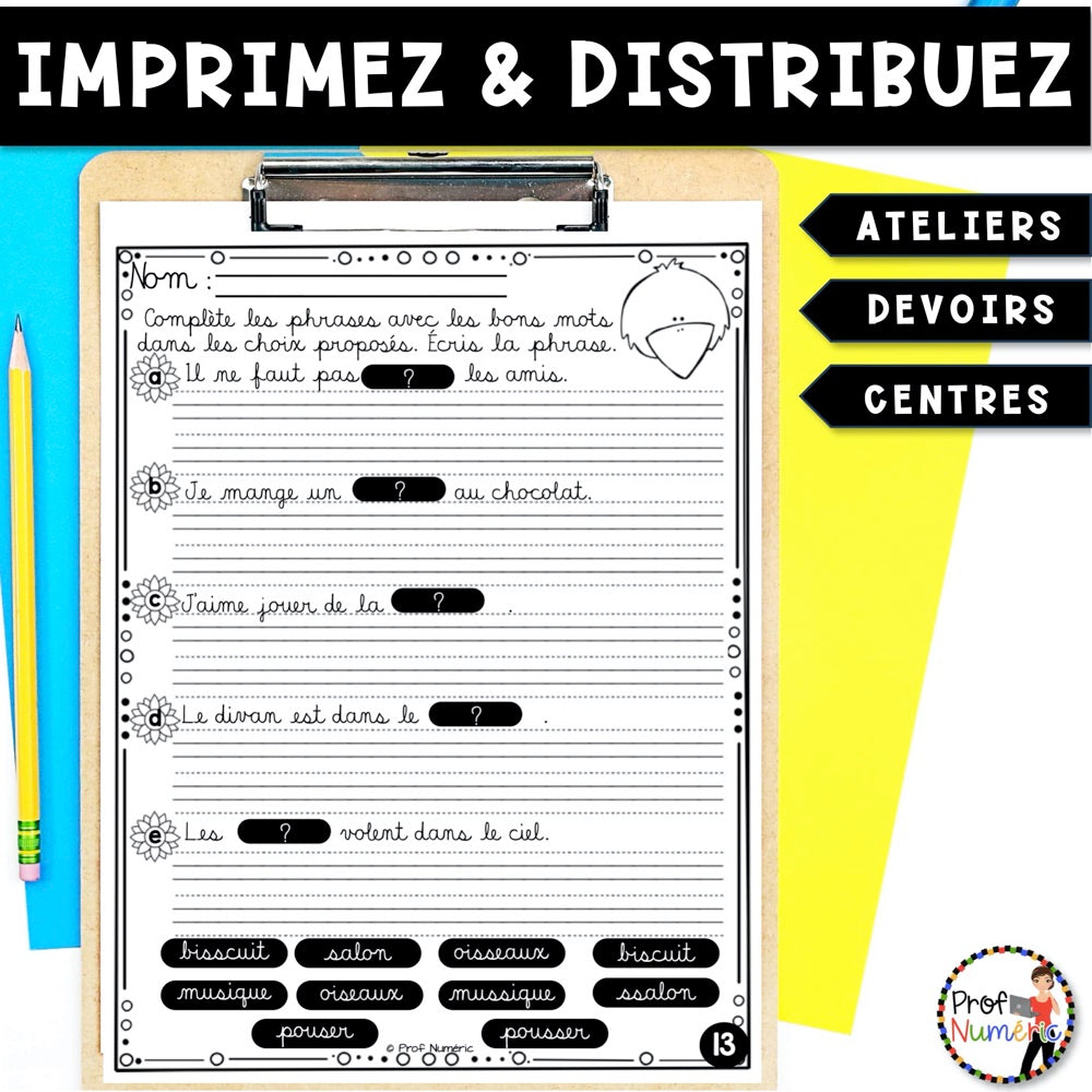 Petit Travail Du Matin - 2e année - ENSEMBLE GRANDISSANT