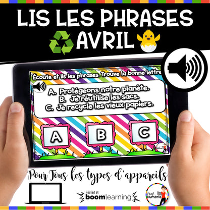 100 Boom Cards - 5 Au Quotidien - AVRIL - 1er cycle