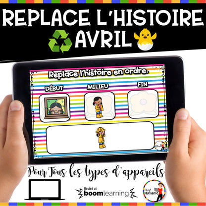 100 Boom Cards - 5 Au Quotidien - AVRIL - 1er cycle