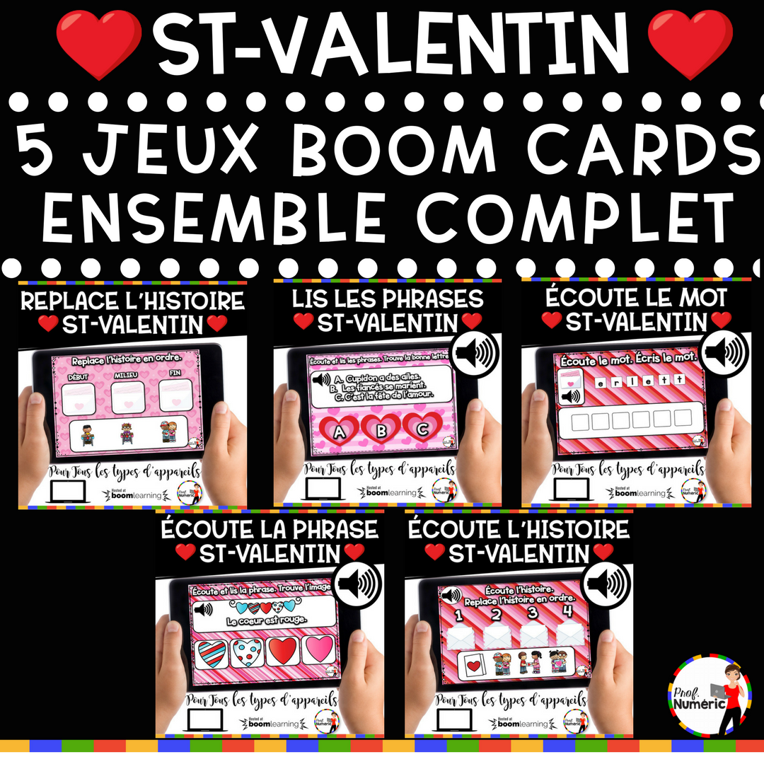 100 Boom Cards - 5 Au Quotidien - FÉVRIER - 1er cycle