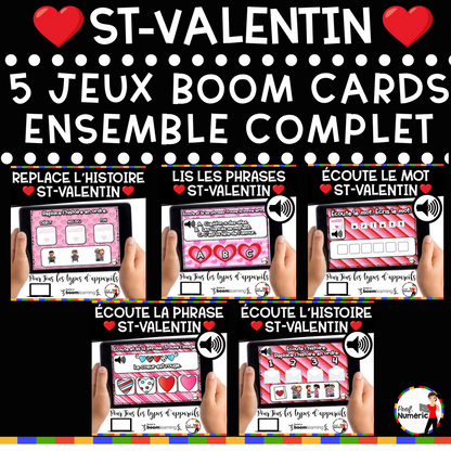 100 Boom Cards - 5 Au Quotidien - FÉVRIER - 1er cycle