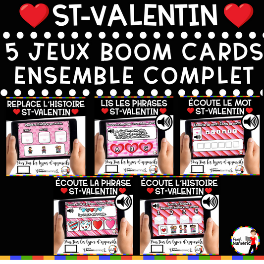100 Boom Cards - 5 Au Quotidien - FÉVRIER - 1er cycle