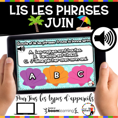 100 Boom Cards - 5 Au Quotidien - JUIN - 1er cycle