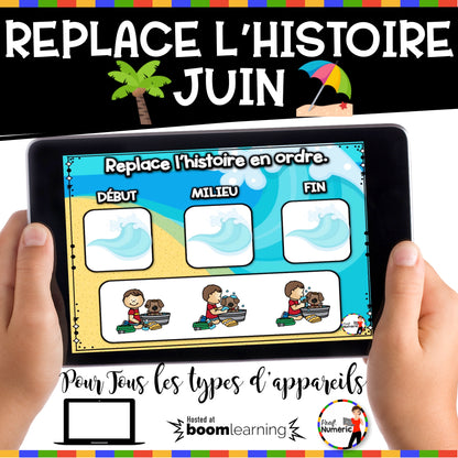 100 Boom Cards - 5 Au Quotidien - JUIN - 1er cycle