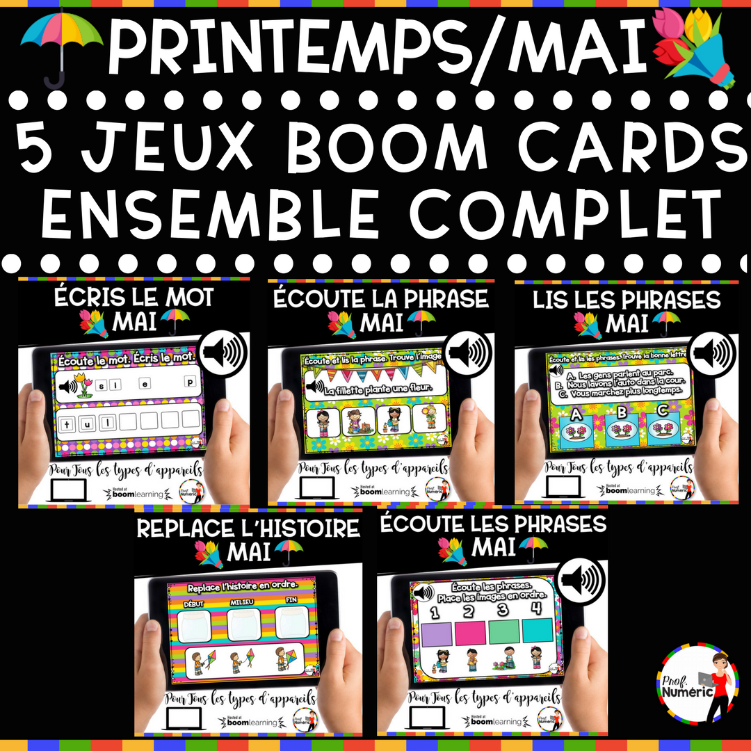 100 Boom Cards - 5 Au Quotidien - MAI - 1er cycle