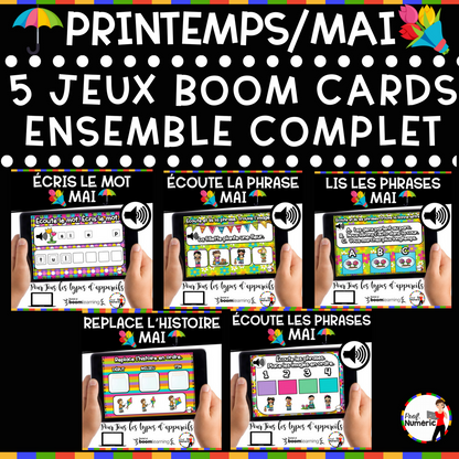100 Boom Cards - 5 Au Quotidien - MAI - 1er cycle