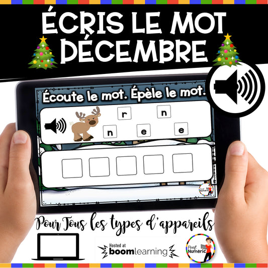 100 Boom Cards - 5 Au Quotidien - DÉCEMBRE - 1er cycle