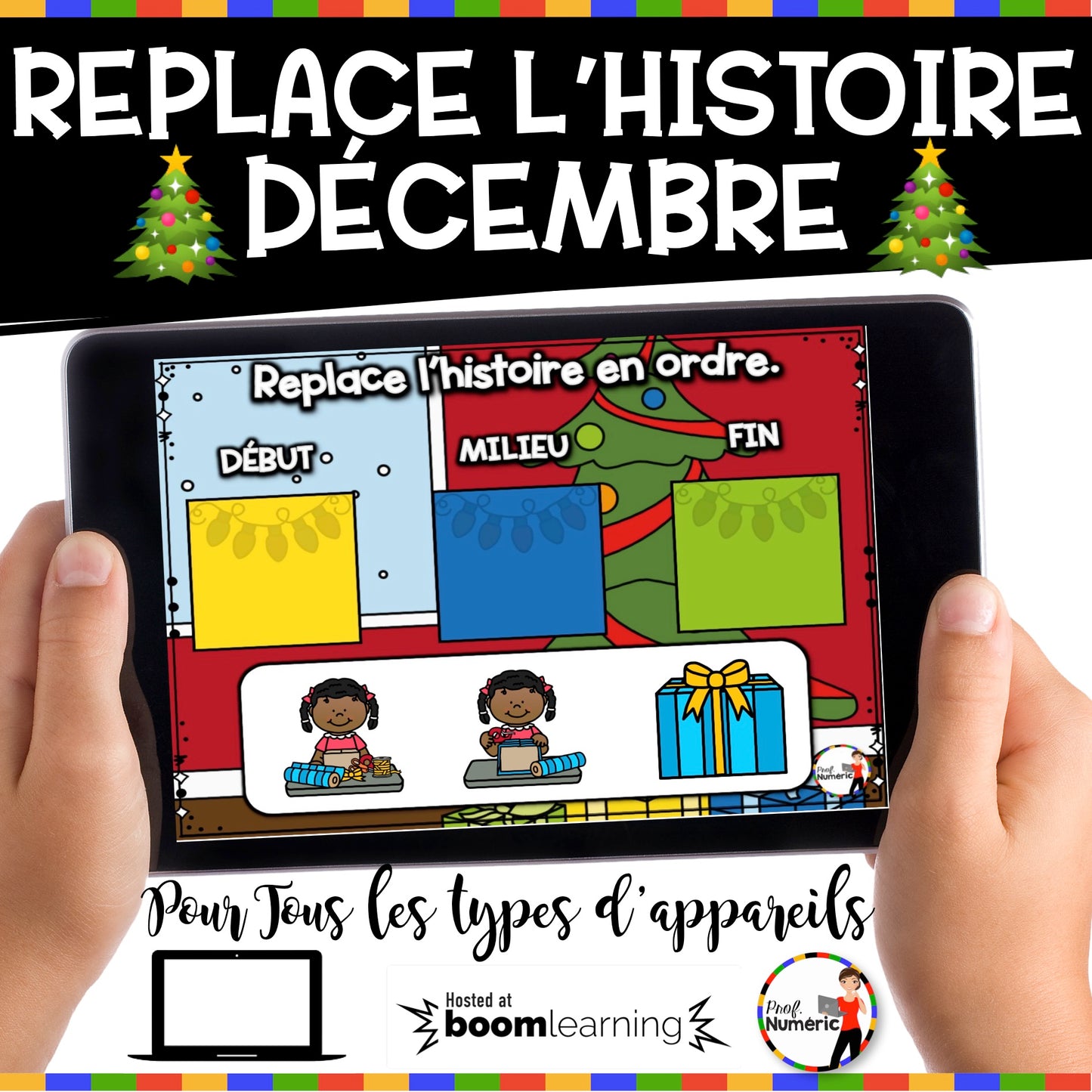 100 Boom Cards - 5 Au Quotidien - DÉCEMBRE - 1er cycle