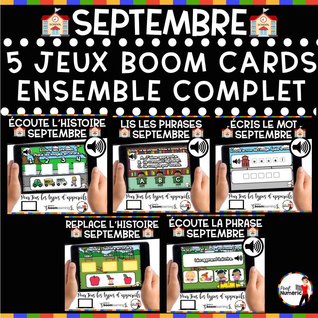 100 Boom Cards - 5 Au Quotidien - SEPTEMBRE - 1er cycle