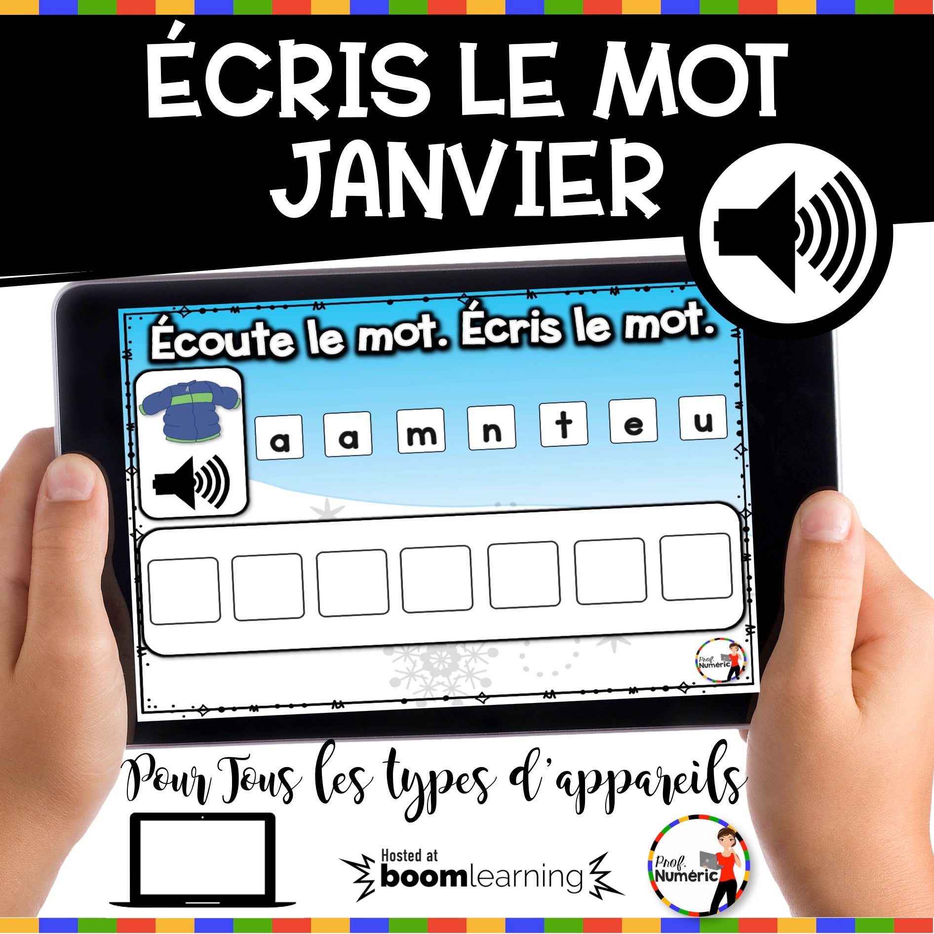 100 Boom Cards - 5 Au Quotidien - JANVIER - 1er cycle - Prof Numéric