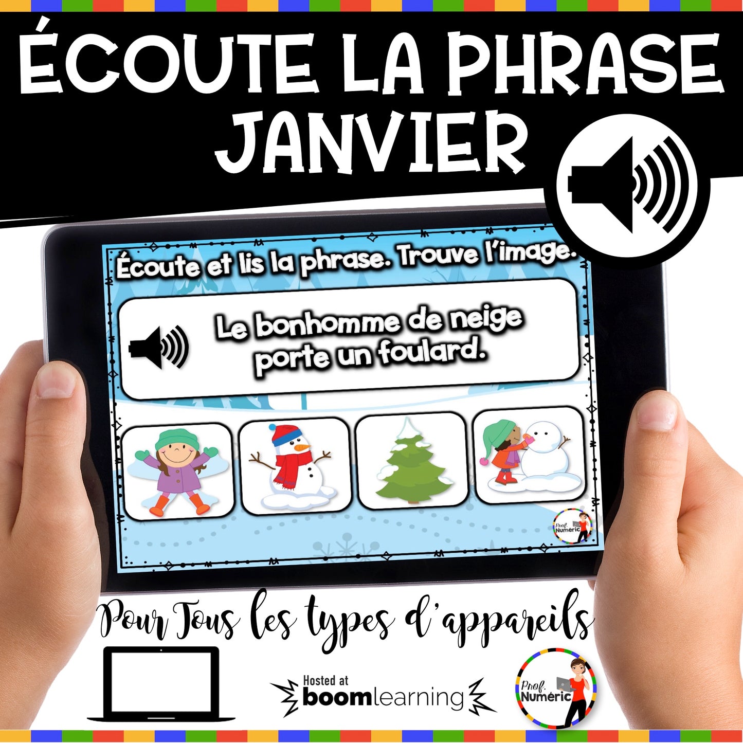 100 Boom Cards - 5 Au Quotidien - JANVIER - 1er cycle - Prof Numéric