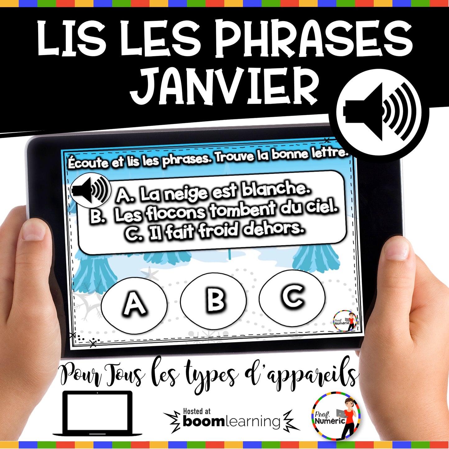 100 Boom Cards - 5 Au Quotidien - JANVIER - 1er cycle - Prof Numéric