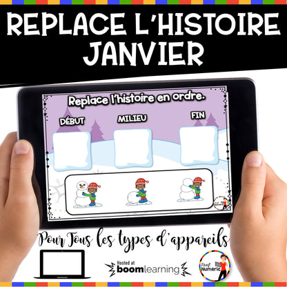 100 Boom Cards - 5 Au Quotidien - JANVIER - 1er cycle - Prof Numéric
