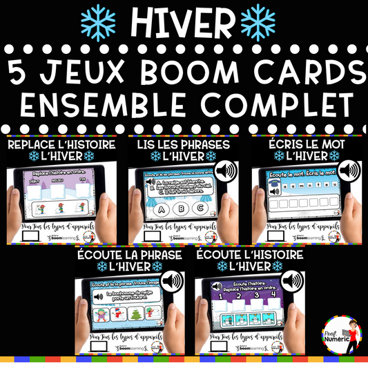 100 Boom Cards - 5 Au Quotidien - JANVIER - 1er cycle