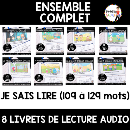 8 Contes célèbres - ENSEMBLE COMPLET - Je sais lire - Prof Numéric