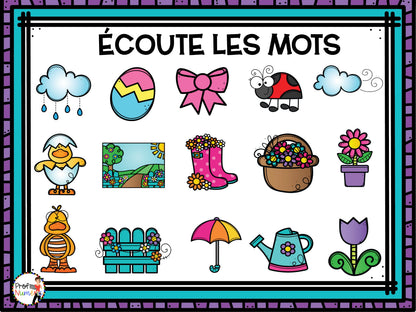 Jeu TNI et Boom Cards - AVRIL - Jouer avec les mots - Prof Numéric
