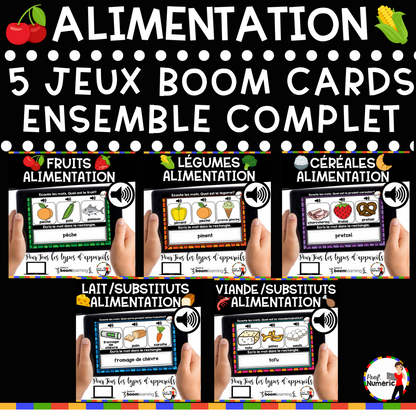 Boom Cards - L'alimentation - 1er cycle - Prof Numéric