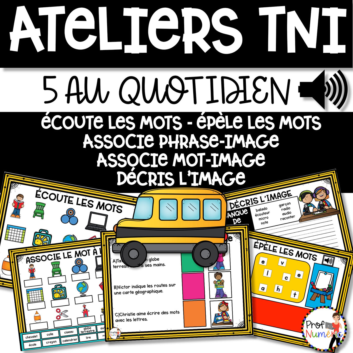 Jeu TNI et Boom Cards - SEPTEMBRE - Jouer avec les mots - Prof Numéric