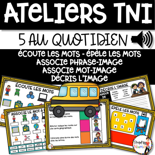 10 Jeux TNI et Boom Cards - Jouer avec les mots
