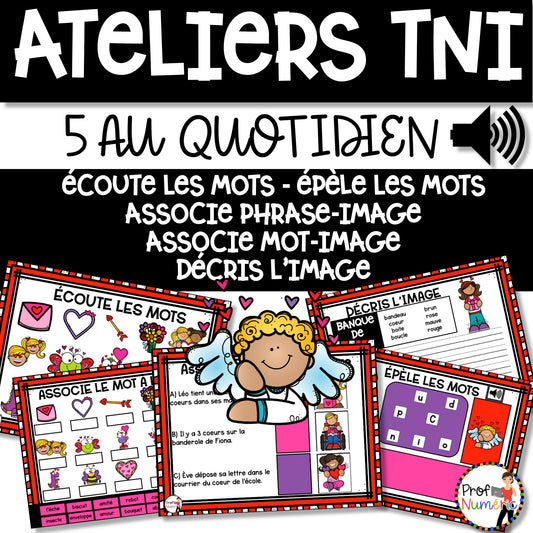 Jeu TNI et Boom Cards - FÉVRIER - Jouer avec les mots - Prof Numéric