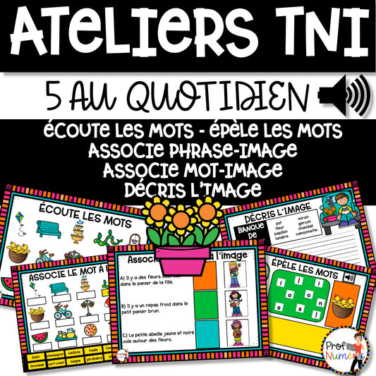 Jeu TNI et Boom Cards - MAI - Jouer avec les mots - Prof Numéric