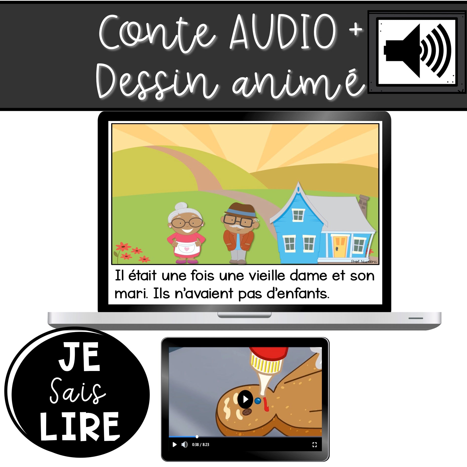 Conte - Le bonhomme de pain d'épices - BOOM CARDS - TNI - PDF - Je sais lire - Prof Numéric