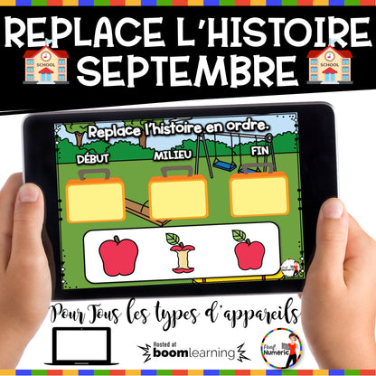 100 Boom Cards - 5 Au Quotidien - SEPTEMBRE - 1er cycle